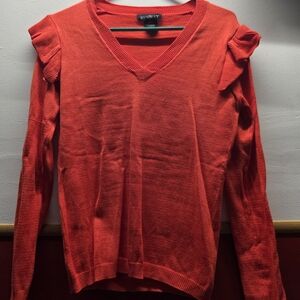 Runway Vibrant Red/orange Knit Sweater